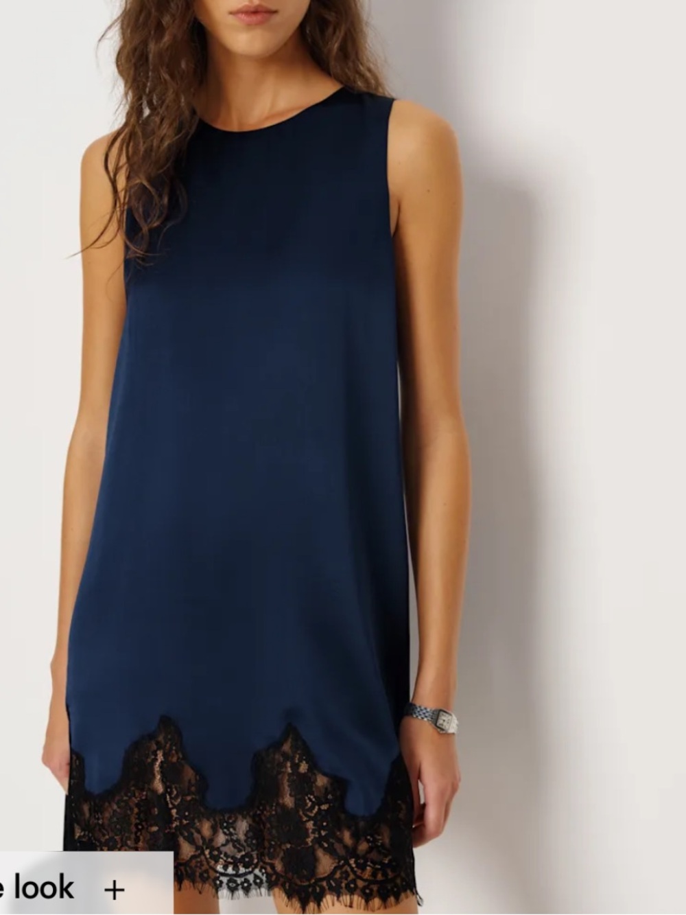 Reformation Jessalyn Silk Dress navy